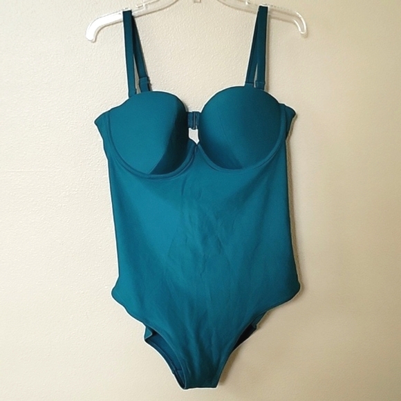 Old Navy Plus Size Dark Green Underwire One Piece Swimsuit - Size XXL - Picture 1 of 6